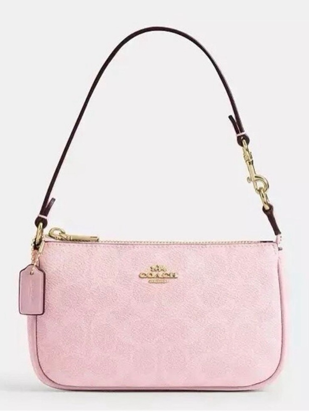 NWT Coach Nolita 19 In Signature Canvas with Charm
Gold/Powder Pink CDW31🩷